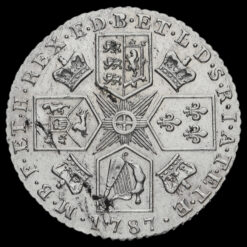 1787 George III Early Milled Silver Shilling Reverse