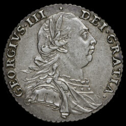 1787 George III Early Milled Silver Shilling Obverse