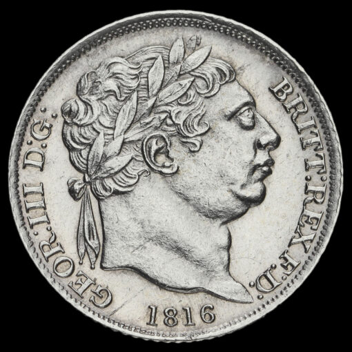 1816 George III Milled Silver Sixpence Obverse