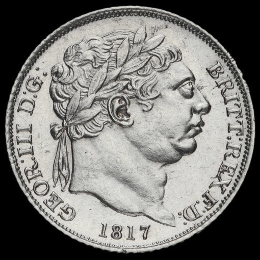 1817 George III Milled Silver Sixpence Obverse