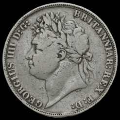 1821 George IV Milled Silver Secundo Crown Obverse