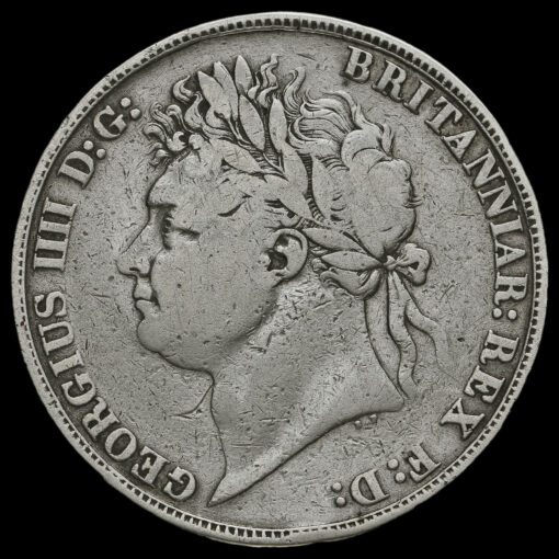 1821 George IV Milled Silver Secundo Crown Obverse