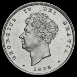1825 George IV Bare Head Milled Silver Shilling Obverse
