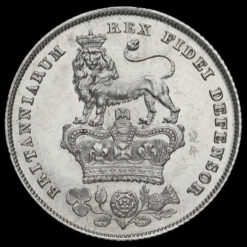 1825 George IV Bare Head Milled Silver Shilling Reverse