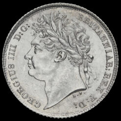 1825 George IV Milled Silver Sixpence Obverse