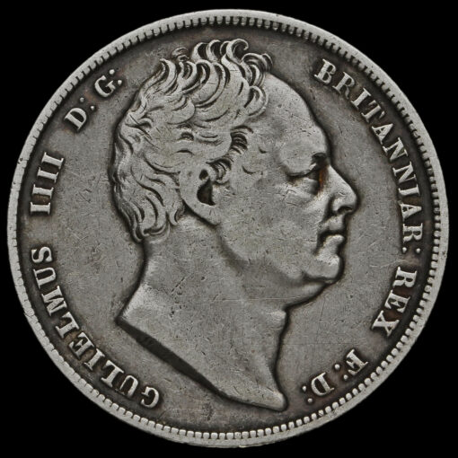 1836 William IV Milled Silver Half Crown Obverse