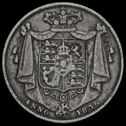1836 William IV Milled Silver Half Crown Reverse