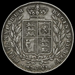 1846 Queen Victoria Young Head Silver Half Crown Reverse
