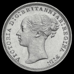 1879 Queen Victoria Young Head Silver Threepence Obverse