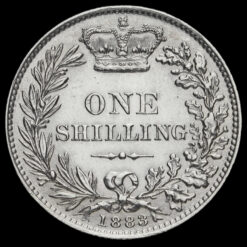 1883 Queen Victoria Young Head Silver Shilling Reverse
