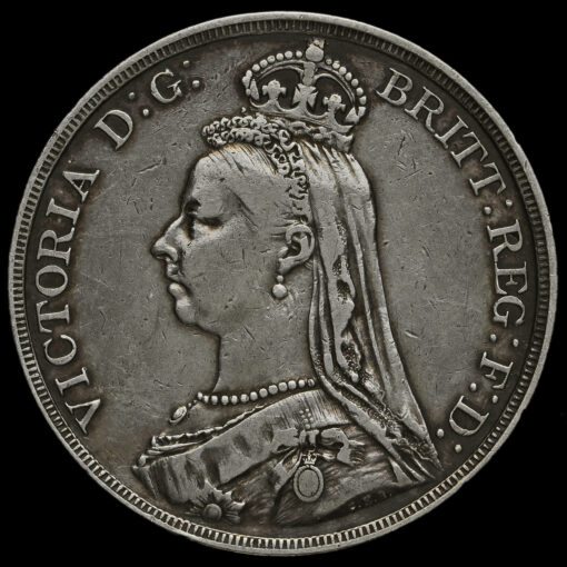 1887 Queen Victoria Jubilee Head Silver Crown Obverse