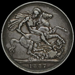 1887 Queen Victoria Jubilee Head Silver Crown Reverse