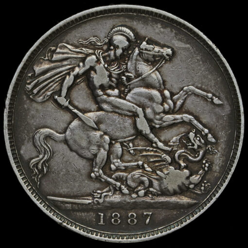 1887 Queen Victoria Jubilee Head Silver Crown Reverse