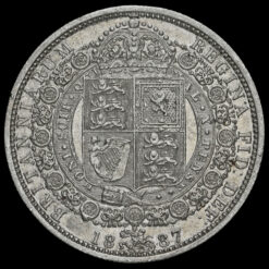1887 Queen Victoria Jubilee Head Silver Half Crown Reverse