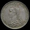 1887 Queen Victoria Jubilee Head Silver Sixpence Obverse