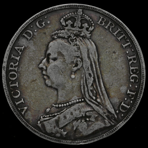 1892 Queen Victoria Jubilee Head Silver Crown Obverse