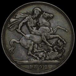1892 Queen Victoria Jubilee Head Silver Crown Reverse