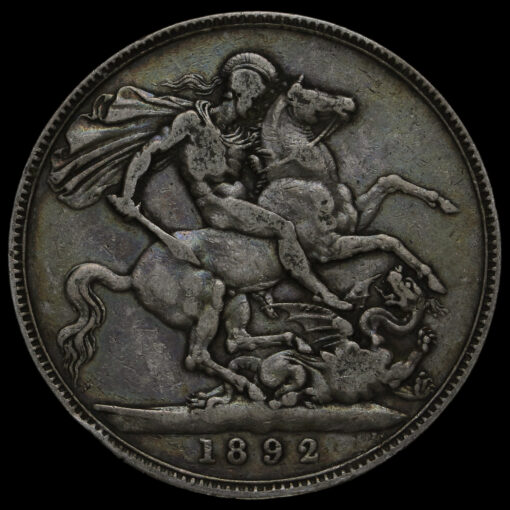 1892 Queen Victoria Jubilee Head Silver Crown Reverse
