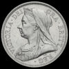 1893 Queen Victoria Veiled Head Silver Half Crown Obverse