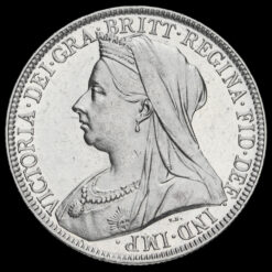 1896 Queen Victoria Veiled Head Silver Florin Obverse