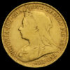 1897 Queen Victoria Veiled Head Gold Half Sovereign Obverse