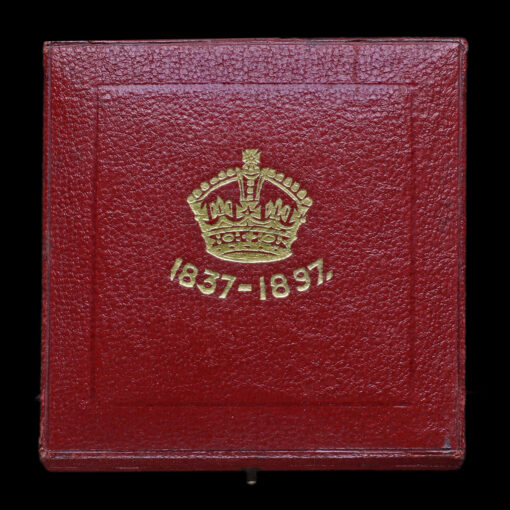 1897 Queen Victoria Official Diamond Jubilee Large Silver Medal Case