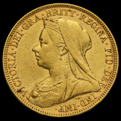 1897 Queen Victoria Veiled Head Gold Full Sovereign Obverse