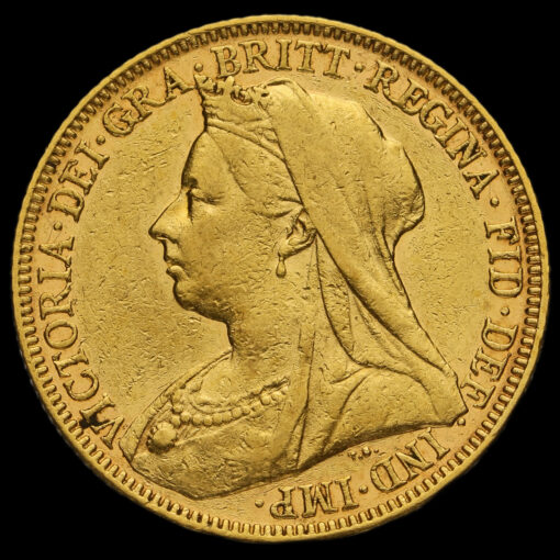 1897 Queen Victoria Veiled Head Gold Full Sovereign Obverse