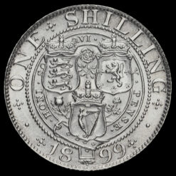1899 Queen Victoria Veiled Head Silver Shilling Reverse