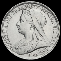 1901 Queen Victoria Veiled Head Silver Florin Obverse