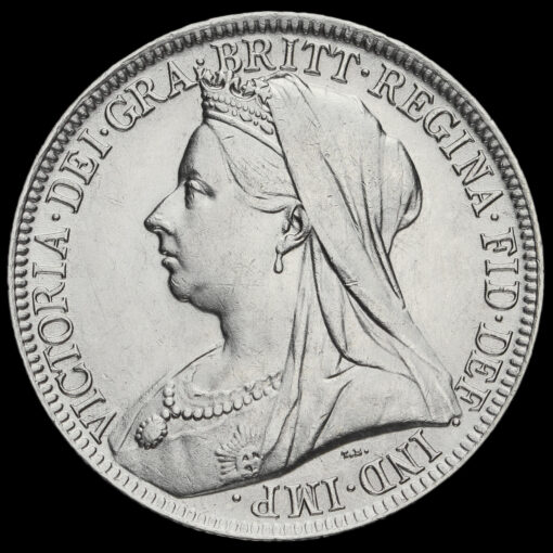 1901 Queen Victoria Veiled Head Silver Florin Obverse