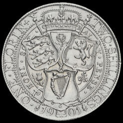 1901 Queen Victoria Veiled Head Silver Florin Reverse