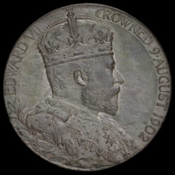 1902 Edward VII Coronation Official Silver Medal Obverse