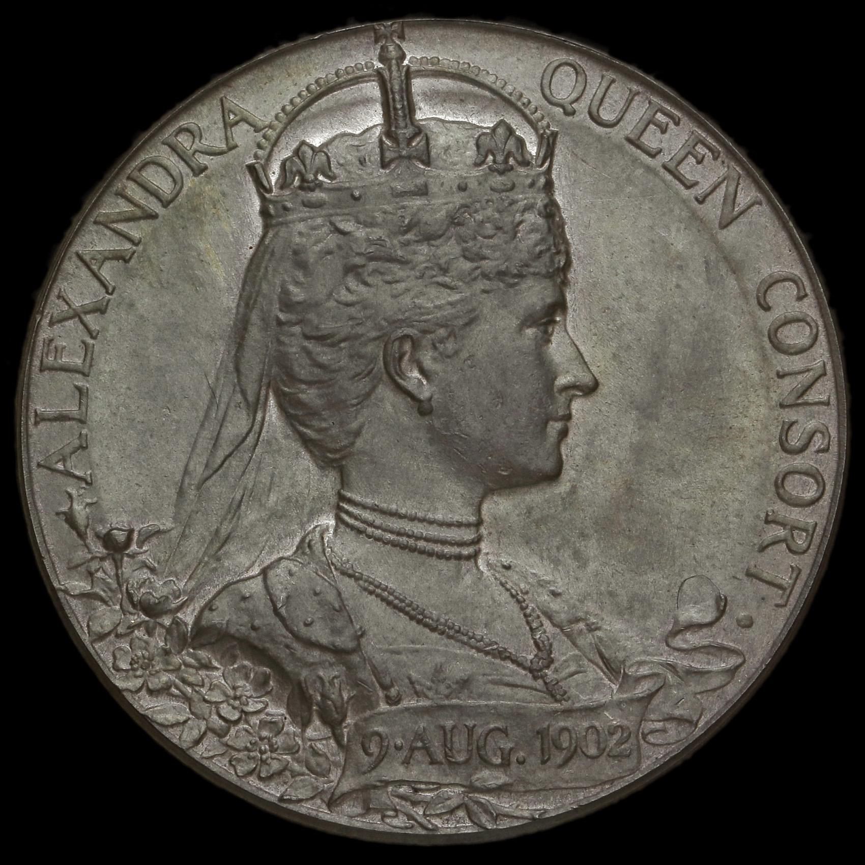 1902 Edward VII Coronation Official Silver Medal Reverse