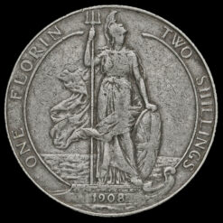 1908 Edward VII Silver Florin Reverse