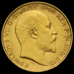 1908 Edward VII Gold Half Sovereign Obverse