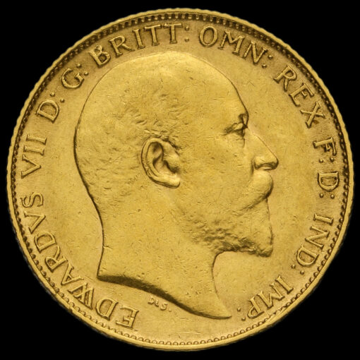 1908 Edward VII Gold Half Sovereign Obverse