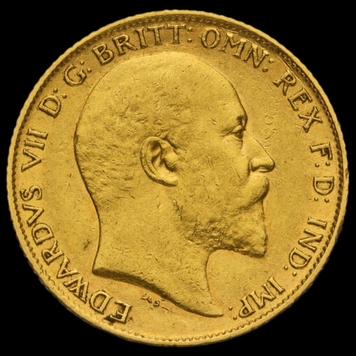 1908 Edward VII Gold Half Sovereign Obverse