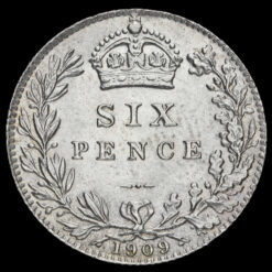 1909 Edward VII Silver Sixpence Reverse