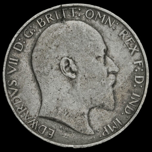 1909 Edward VII Silver Florin Obverse