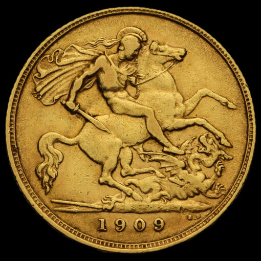 1909 Edward VII Gold Half Sovereign Reverse