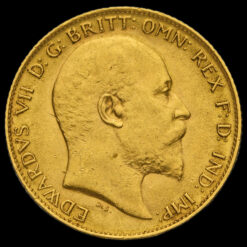 1910 Edward VII Gold Half Sovereign Obverse