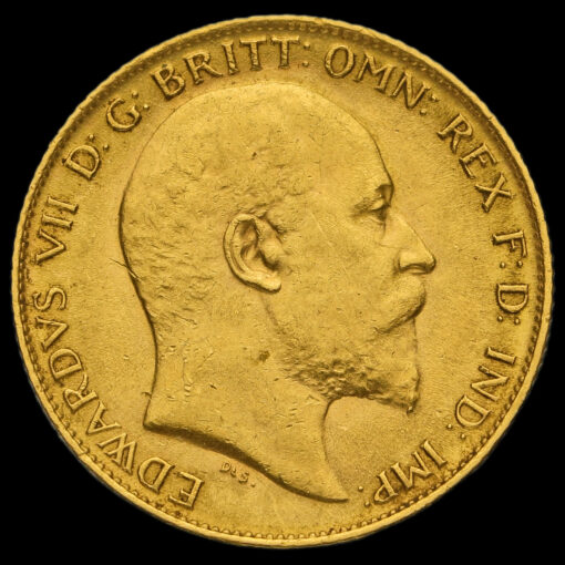 1910 Edward VII Gold Half Sovereign Obverse