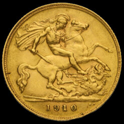 1910 Edward VII Gold Half Sovereign Reverse