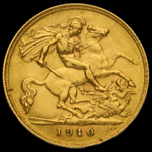 1910 Edward VII Gold Half Sovereign Reverse