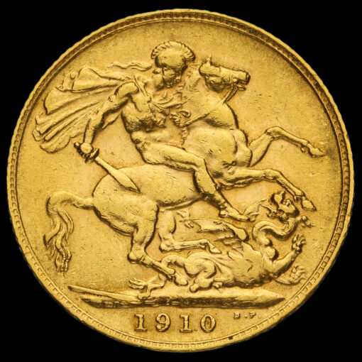 1910 Edward VII Gold Full Sovereign Reverse