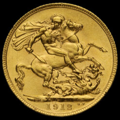1912 George V Gold Full Sovereign Reverse