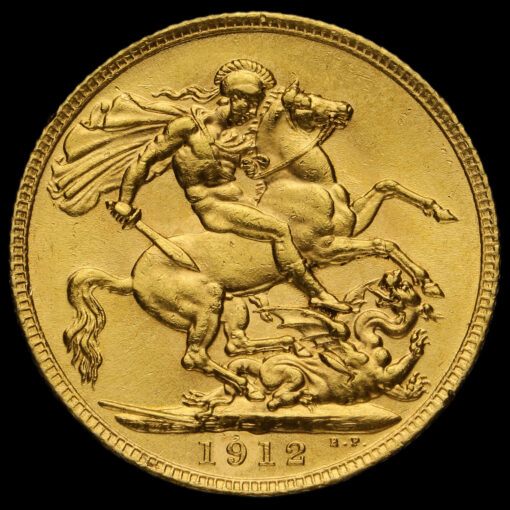 1912 George V Gold Full Sovereign Reverse