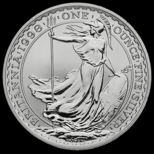 1998 Elizabeth II £2 Britannia 1 Ounce Silver Coin Reverse