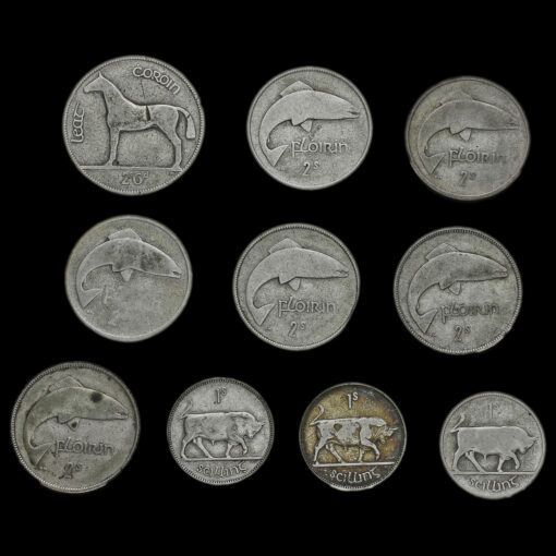95 Grams of Circulated Ireland Éire .750 Silver Coins Reverse